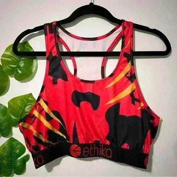 Ethika Red Camo Sports Bra - Picture 1 of 2